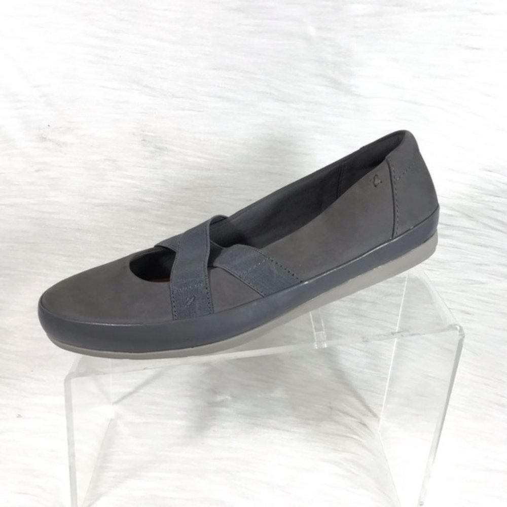 Clarks Collection Soft Cushion Ballet Flats Gray S